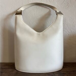 Authentic Vintage Y2K Gucci Hobo Shoulder Bag white Leather